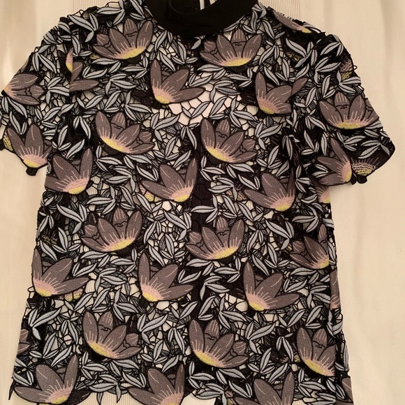Self-Portrait Tops - Self portrait floral lace top